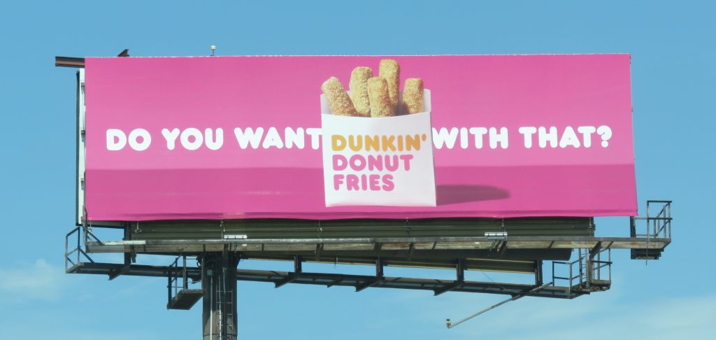 dunkin donuts billboard